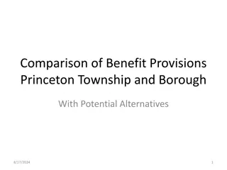 Benefit Provisions Comparison: Princeton Township vs. Borough & Alternatives