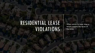 Residential Lease Violations and Required Notices