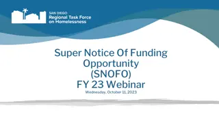 Funding Opportunity Webinar FY23: SuperNOFO Information and Deadlines