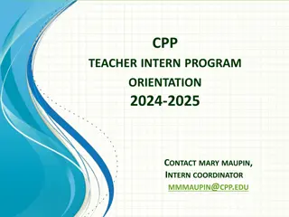 Cal Poly Pomona Teacher Intern Program Overview