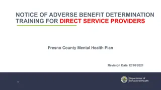 Adverse Benefit Determination Training for Direct Service Providers