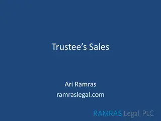 Trustee's Sales in Real Estate Transactions