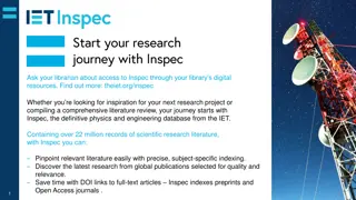 Explore Inspec: The Ultimate Physics and Engineering Database