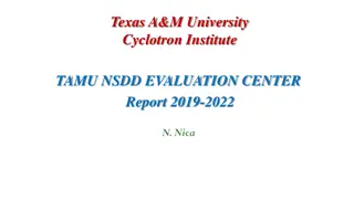 Texas A&M University Cyclotron Institute NSDD Evaluation Center Report 2019-2022