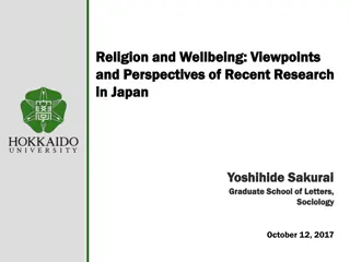 Religion and Wellbeing: Recent Research Perspectives in Japan