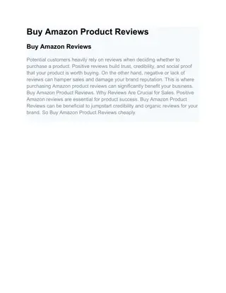 Buy Amazon Product Reviews