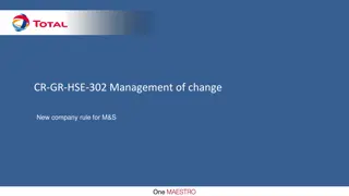 New Company Rule for Management of Change in M&S Branch