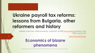 Insights on Ukraine Payroll Tax Reforms and Wealth Disparities: Lessons from Bulgaria