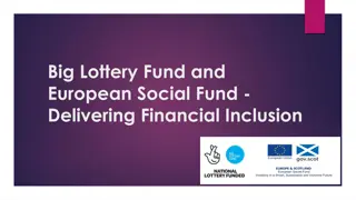 Delivering Financial Inclusion Programme by Big Lottery Fund and European Social Fund