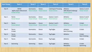 Physical Education Curriculum Overview for Various Year Groups