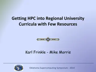 Implementing HPC in Regional University Curricula with Limited Resources