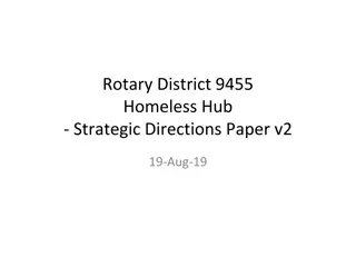 Rotary District 9455 Homeless Hub Strategic Directions Paper