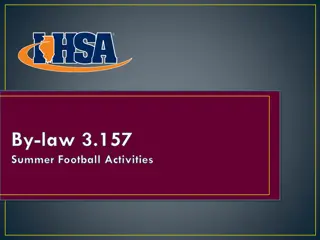 Summer Football Activities By-law Review