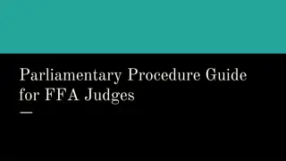 Comprehensive Guide for FFA Judges on Parliamentary Procedure