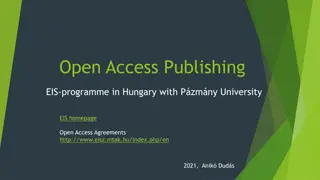 Open Access Publishing and EIS Programme at Pázmány University: Empowering Research and Scholarly Communication