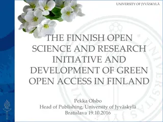 University of Jyväskylä: Leading Open Science and Research Initiative in Finland