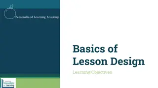 Basics of Designing Effective Lesson Objectives