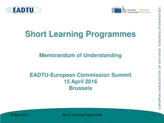 European Commission Summit on Short Learning Programmes