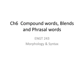 Compound Words and Phrases in Morphology & Syntax