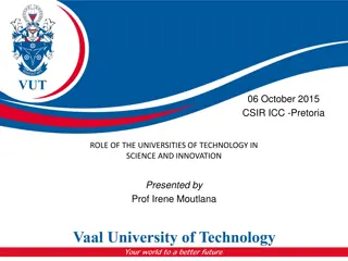 Role of Universities of Technology in Science and Innovation