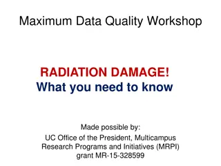 Radiation Damage in Crystallography