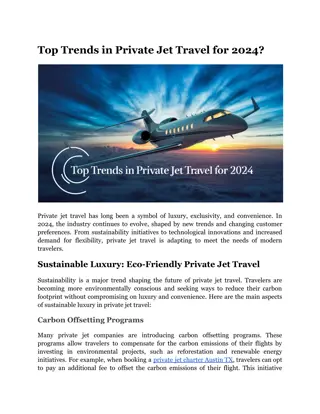 Top Trends in Private Jet Travel for 2024?