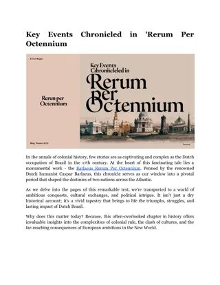 Key Events Chronicled in 'Rerum Per Octennium