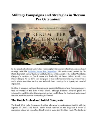 Military Campaigns and Strategies in 'Rerum Per Octennium'