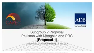 Regional Project Proposal to Enhance Climate Resilience in Pakistan, Mongolia, and PRC