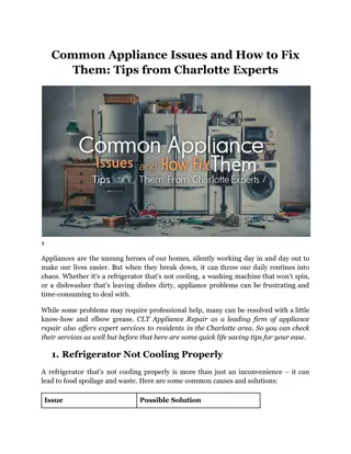 Common Appliance Issues and How to Fix Them: Tips from Charlotte Experts