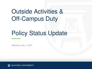 Outside Activities & Off-Campus Duty Policy Update Summary