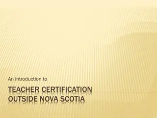 Teacher Certification Procedures in Different Canadian Provinces