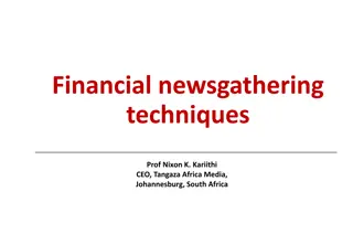 Mastering Financial Newsgathering Techniques: Insights from Prof. Nixon K. Kariithi