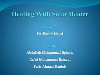 Utilizing Solar Energy for Sustainability in Palestine