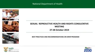 Best Practices and Recommendations on Sexual and Reproductive Health Programs