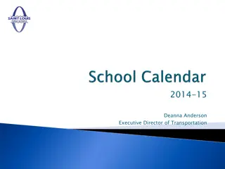 School Calendars and Comparative Analysis for St. Louis Public Schools 2014-2015