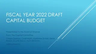 Fiscal Year 2022 Capital Budget Presentation Overview