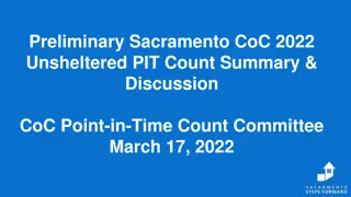 Sacramento CoC 2022 Unsheltered PIT Count Summary & Updates