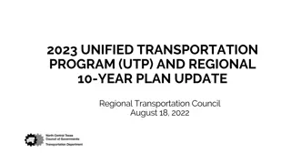 Regional Transportation Council's 2023 Unified Transportation Program Update