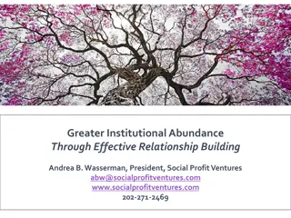 Building Greater Institutional Abundance: Relationship Strategies