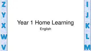 Year 1 Home Learning English - Phonics and Reading Activities