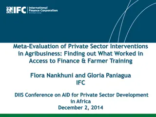 Meta-Evaluation of Private Sector Interventions in Agribusiness: Impacts and Methodologies