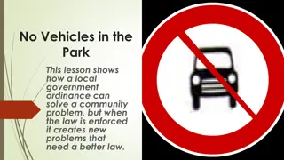 City Park Ordinance: Solving Community Issues