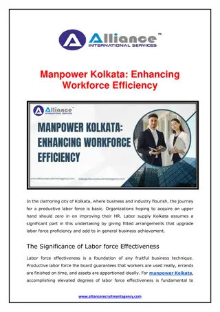 Manpower Kolkata Enhancing Workforce Efficiency