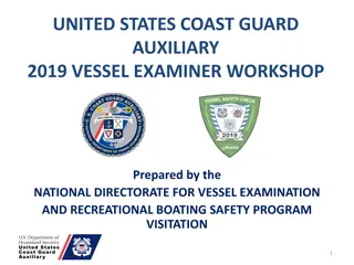 United States Coast Guard Auxiliary Vessel Examiner Workshop 2019