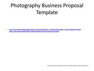 Comprehensive Photography Business Proposal Guide