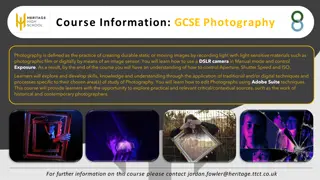 GCSE Photography Course Overview and Skills Development