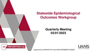 Statewide Epidemiological Outcomes Workgroup Quarterly Meeting Overview