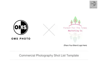 Commercial Photography Shot List Template for (Place Your Brand Logo Here)