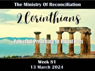 Embracing Authentic Ministry: The Power of Reconciliation in 2 Corinthians